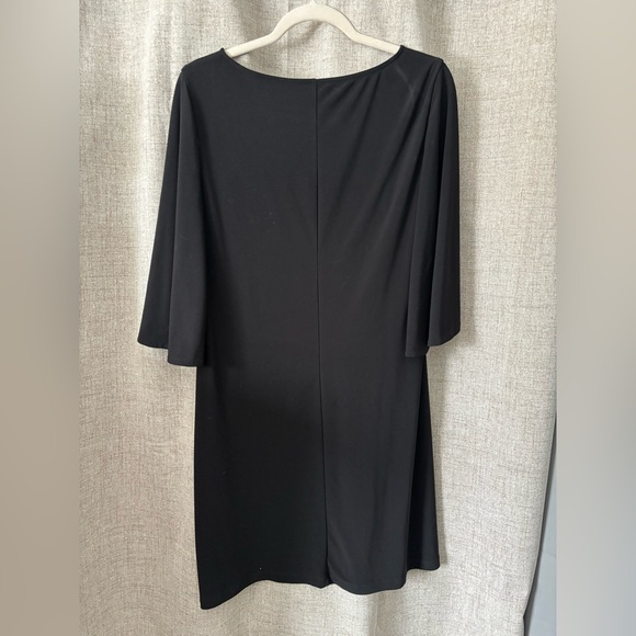 Chaps Black and White Long Sleeve Dress - Picture 3 of 5